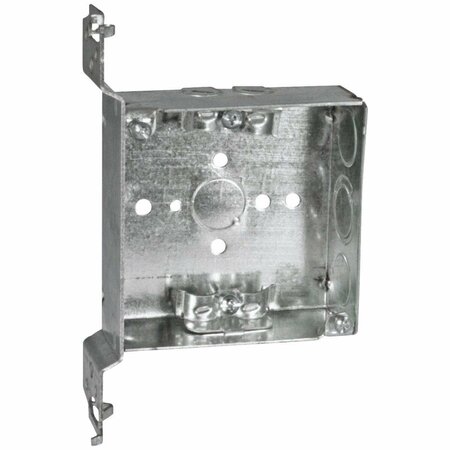 SOUTHWIRE Electrical Box, Square Box, Steel, Square 52151-FR-UPC